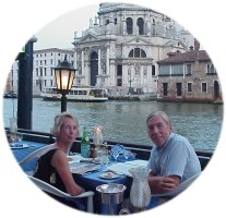 Anniversary meal on the water in Venice